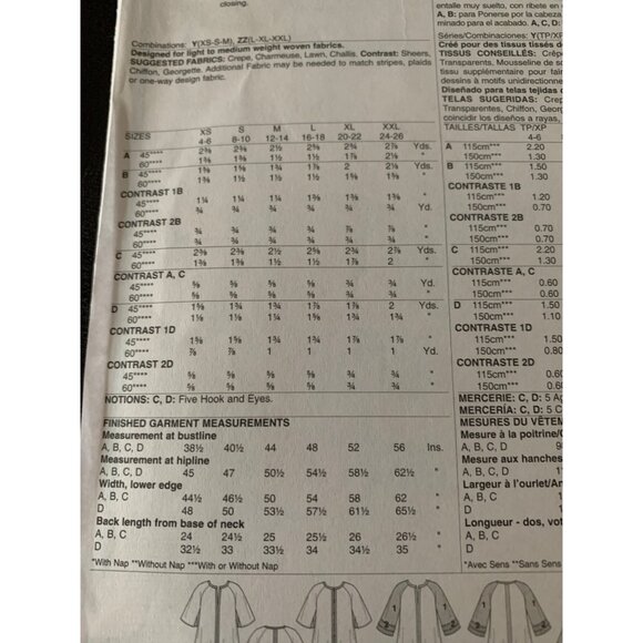 McCall's Misses Shirt Sewing Pattern Sz Lg - XXL M7362 - Uncut - Picture 7 of 9